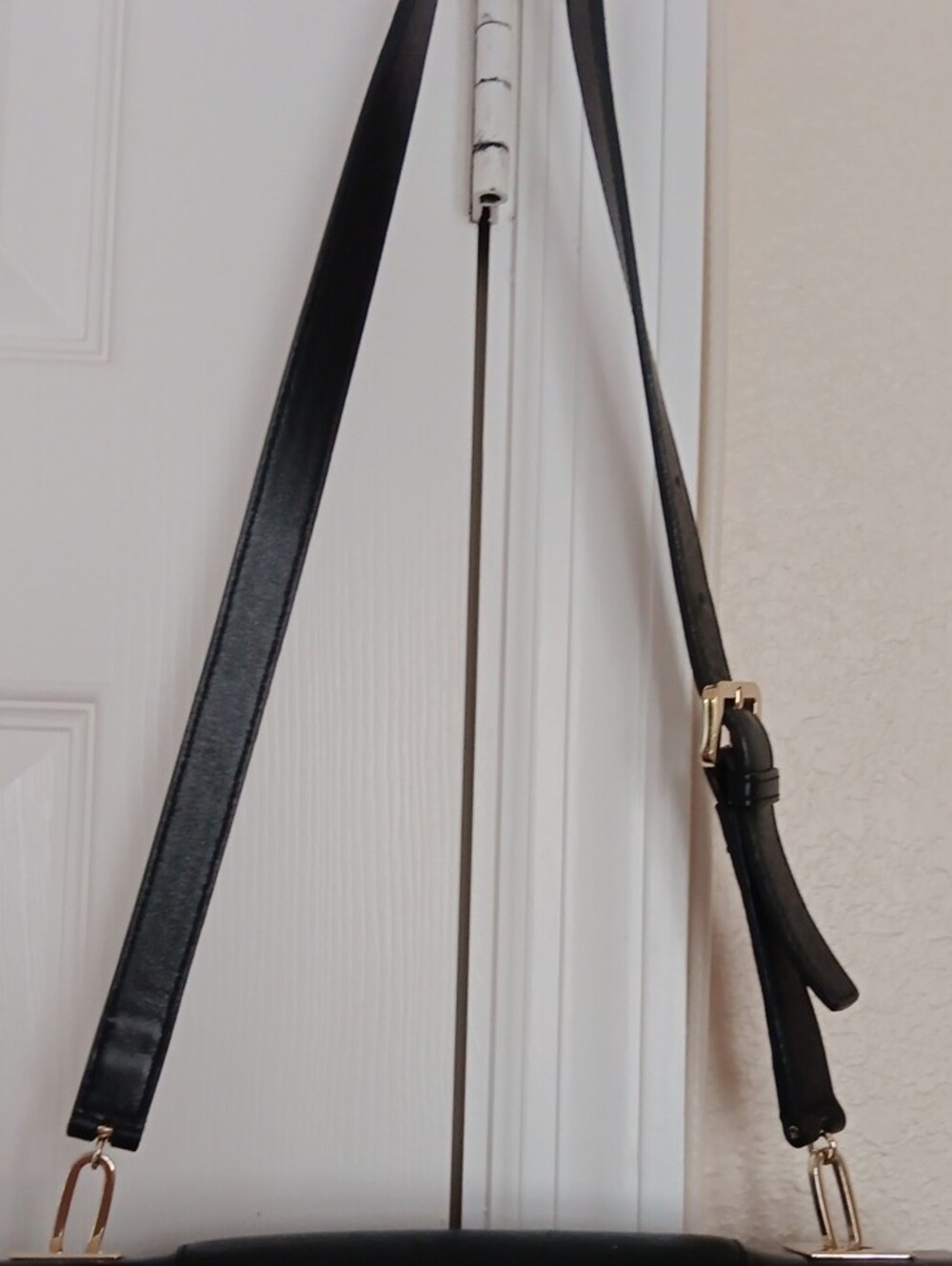 Furla Black Leather Shoulder Bag with Gold Pyramid Clasp.Preloved - Picture 7 of 10